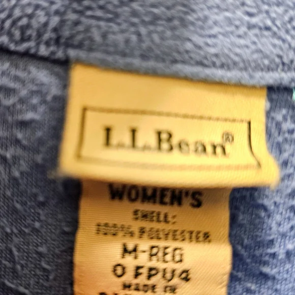 L.L. Bean Blue Full-Zip Sweatshirt - Picture 6 of 7